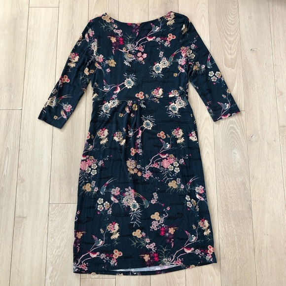 Monsoon Floral Print 1/2 Sleeve Dress Size 10 - Picture 5 of 15